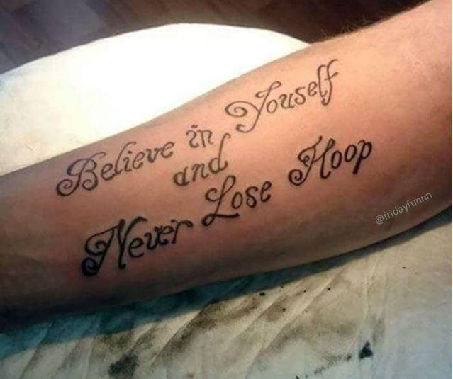 Opportunity for a tattoo spell check app or summat? 😏