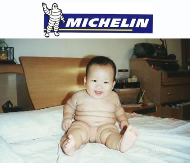Rare photo of the Michelin Man as a baby!