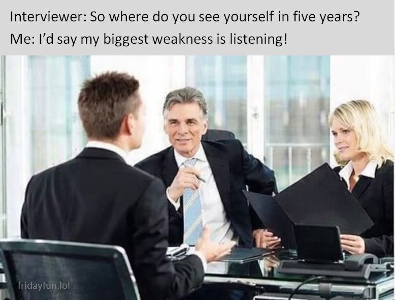 Good luck with the interview! 🤨