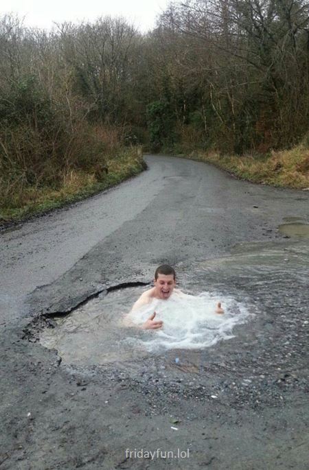 The potholes are more fun this winter! 😃